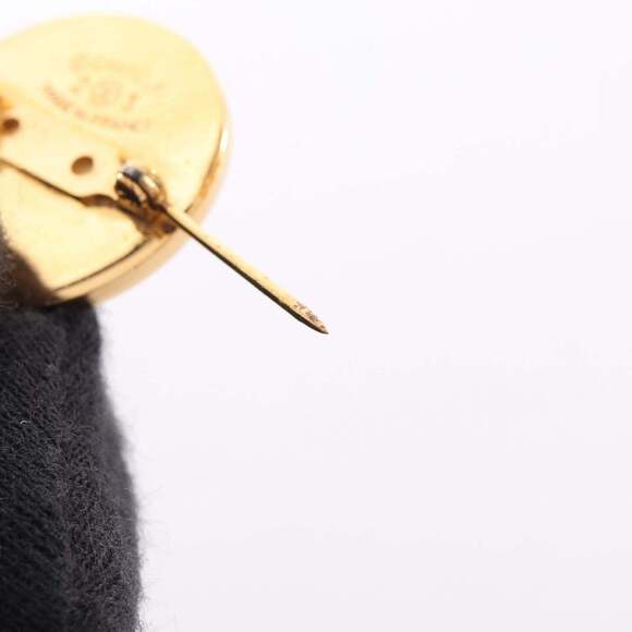 CHANEL Authentic Gold Logo Brooch